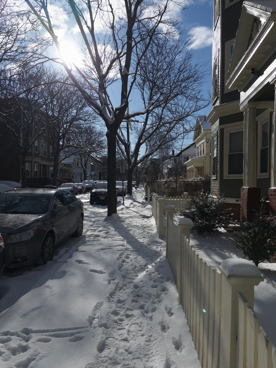 snowy sidewalk
